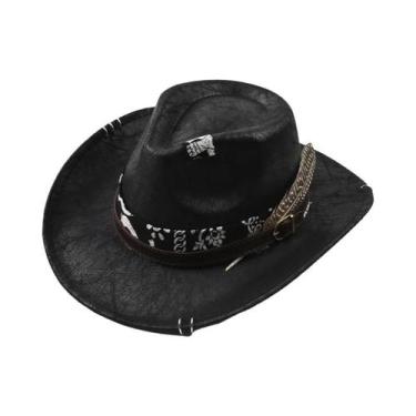 Imagem de Chapéu De Cowboy Vintage Masculino Feito À Mão Em material sintético E