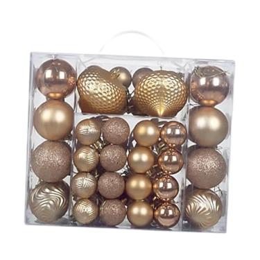 Imagem de Nishiyuenyi Conjunto de 48 Bolas de Natal para Decoração de Árvore - Enfeites Natalinos - Ideal para Noivados E Eventos Especiais, Rosa Ouro, Tamanho real
