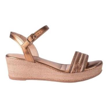 Imagem de Sandália Dakota Anabela Tira Metalizada Feminina-Feminino