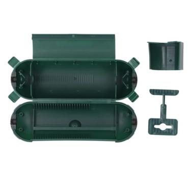 Imagem de FTVOGUE Extensão de Extensão Externa Tampa de Segurança Caixa de Conexão Elétrica Caixa de Casas de Segurança do Cordão Elétrico para Tomada de Tomada de Saída Externa (Verde)