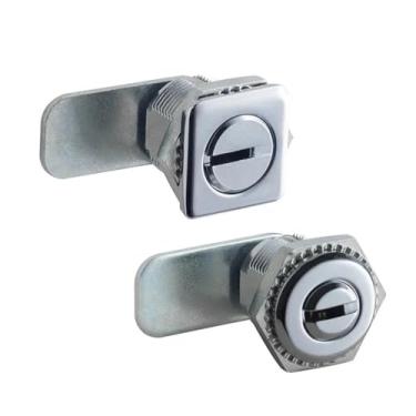 Imagem de Fechadura quadrada para armário com 2 chaves de computador para caixa de correio, armário escolar, escritório, gaveta, ferragens, MS549, 1 peça (MMS549-2)