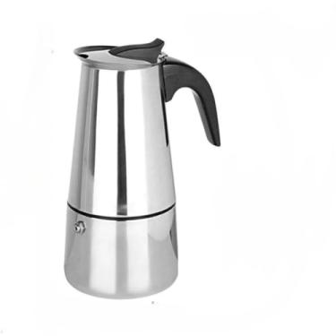 Imagem de Cafeteira Italiana Moka em Aço Inox – Máquina de Café Expresso para Fogão, 4, 6 ou 9 Xícaras (300ml 6 Xícaras)