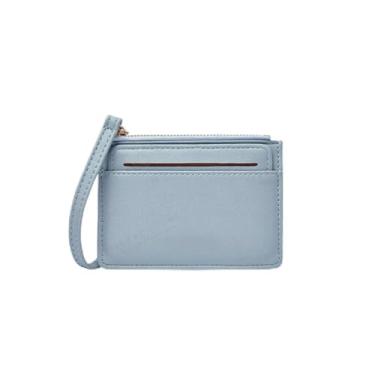 Imagem de Carteira de Couro PU Feminina com Bolso Zíper e Porta-cartões