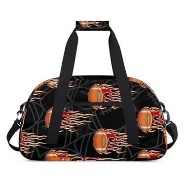 Imagem de Bolsa esportiva infantil para meninos – bolsa esportiva para academia, bolsa de transporte de fim de semana para viagem, escola, treino, treino, Futebol Americano, 18.9 x 8.7 x 10.6