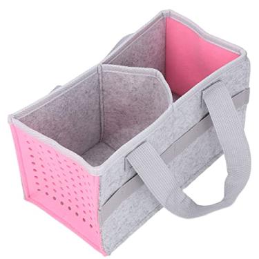 Imagem de Generic Toniebox Starter Set Maleta de Transporte Bolsa de Pano de Feltro Portátil Espaço Extra para Acessórios de Reprodutor, Bolsa de Armazenamento Dobrável para Caixa Tonies, Adequada para (Rosa)