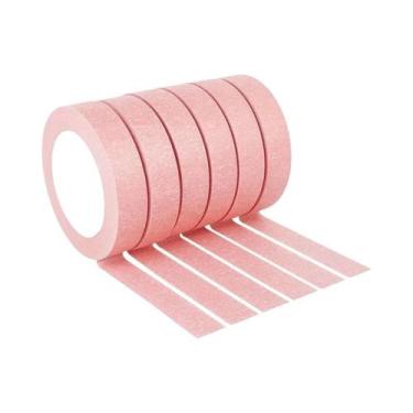 Imagem de Fita Adesiva Rosa Para Pintura, 6 Rolos, Fita De Mascaramento De Quali