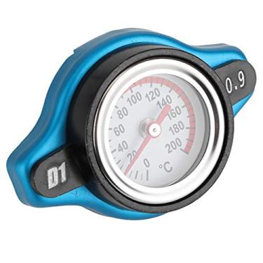 Imagem de Generic Tampa Termostática do Tanque de água do Radiador Com Medidor de Temperatura, Uso Universal, Materiais de, Escuro + Preto, 1 X Tampa (Cabeça pequena 0,9bar)