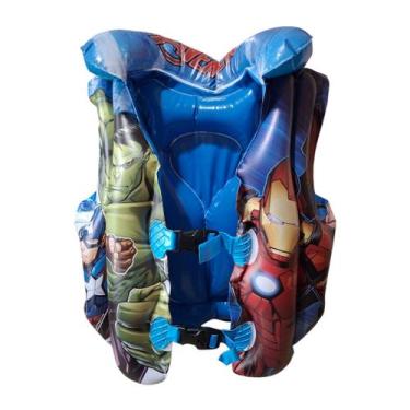 Imagem de Colete Inflável Natação Em Segurança Marvel Avengers 43cm X 35cm Praia