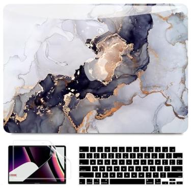 Imagem de B BELK Capa rígida de plástico compatível com MacBook Pro de 14 polegadas 2025, 2024, 2023, 2022, 2021, M4, M3, M2, M1, A3112, A3185, A3401, A2918, A2992, A2779, A2442. +Capa de teclado+Ecrã Protetor
