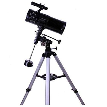 Imagem de pcagfaajmh Telescópio prático refrator com tripé; telescópio portátil localizador para crianças; iniciantes em astronomia até 500 vezes distância focal 1000 mm