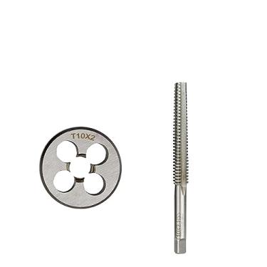 Imagem de Conjunto de torneira e matriz para mão esquerda HSS, TR8 TR10 TR12 TR14 TR16, ferramentas de corte de rosca de precisão para parafusos, rosqueamento de máquina, 1 peça de rosca HSS (TR8x3)