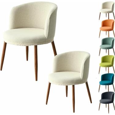 Imagem de Cadeira De Jantar Com Encosto Baixo, Capa Semi-Circular Curvada, Protetor De Cadeira Extensível Para Casa, Hotel, Escritório, Café