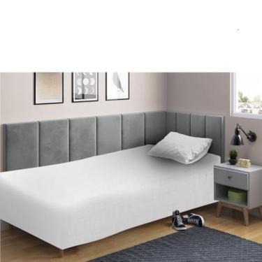 Imagem de Jogo de Lençol 2 Peças Box Conjugado Unibox Solteiro King Especial Branco Arrumadinho Enxovais