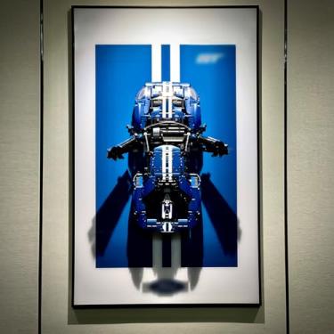 Imagem de iLuane Display Wallboard for LEGO Technic 2022 Ford GT 42154 Car Model Kit Collectible Set, Adult Collectibles Wall Mount, Home or Office Décor (No Car Included)