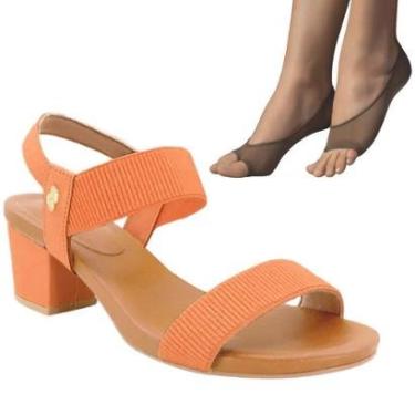 Imagem de Kit Sandália Usaflex Salto Bloco Feminina + 2 Par-Feminino