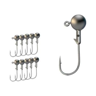 Imagem de Anzol Jig Head MrLurion Com Ganchos Afiados Para Iscas De Minhoca Maci