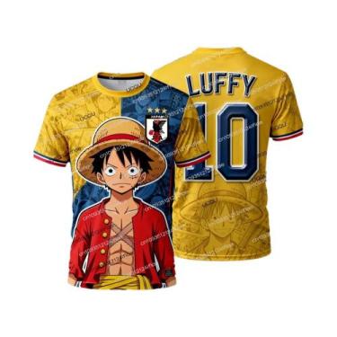 Imagem de Camiseta De Futebol One Piece Luffy Para Crianças E Adultos, Camiseta 