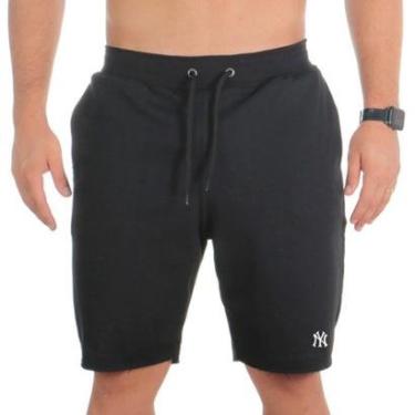Imagem de Bermuda Moletinho Plus Size Masculina Elástico Cintura Cordão Ajustavel Tamanho Especial G1 ao G5-Masculino