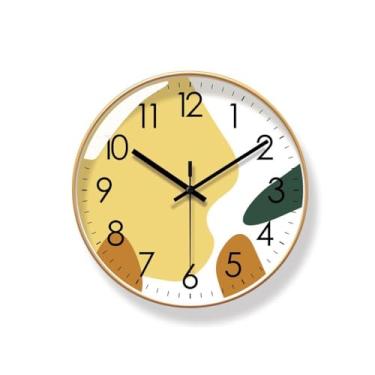 Imagem de Relógio de parede relógio de sala de estar relógio de parede simples relógio de quartzo doméstico relógio de parede silencioso escritório varredura segundo relógio relógio de parede para quarto (B)