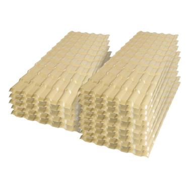 Imagem de Kit Telhas PVC Plan Afort Marfim 2,42x0,88m 6 Ondas - 15 Unidades