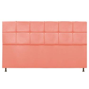 Imagem de Cabeceira Estofada Damares 195 cm King Size Com Botonê Suede Coral - D