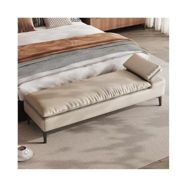 Imagem de Banqueta de cabeceira para quarto moderno de alta qualidade para sofá de vestiário, sala de estar, decoração (bege)