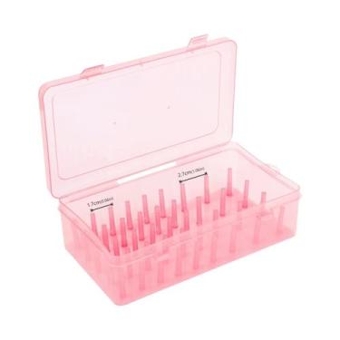 Imagem de Caixa Organizadora Transparente Para Fios De Costura Com 42 Eixos Para