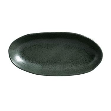 Imagem de Travessa Oval Funda Stoneware Orgânico G 32cm - Porto Brasil (Greenery)