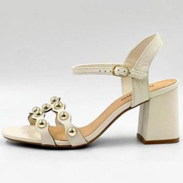 Imagem de Sandália Bottero Casual com Aplicações Salto Bloco Feminina-Feminino