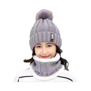 Imagem de Gorro De Inverno Feminino Quente De Tricô, Boné De Lã Torcido Da Moda 