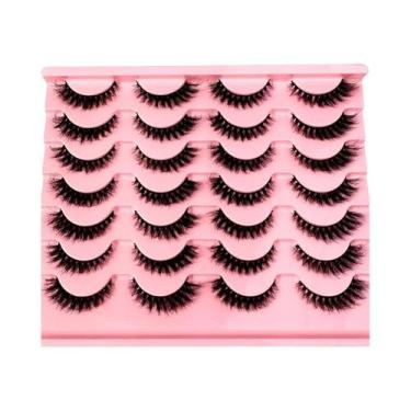 Imagem de Cílios Postiços Naturais 3D De Visom Sintético Feitos À Mão, Extensão 