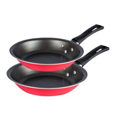 Imagem de Conjunto Frigideira Antiaderente com 2 Unidades Oliveira Vermelho