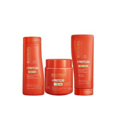 Imagem de Kit shampoo, finalizador, mascara - bio extratus +proteção
