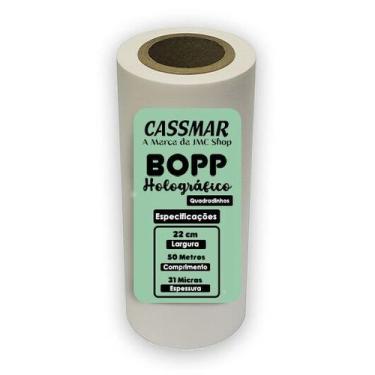 Imagem de BOPP Holográfico Quadradinho P/ Laminação 22cmx50m Cassmar 01un