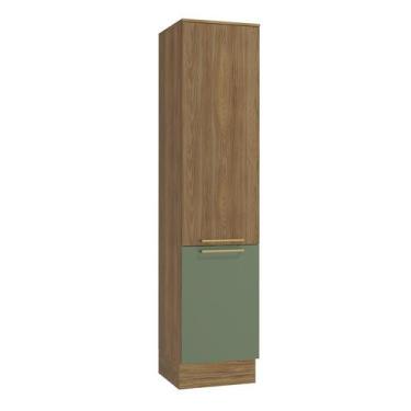 Imagem de Paneleiro Botanic 2 Portas Nogueira e Verde Oliva - Kappesberg