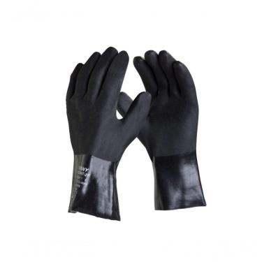 Imagem de Luva Petronit Pvc Forrada Preta 45cm Xg