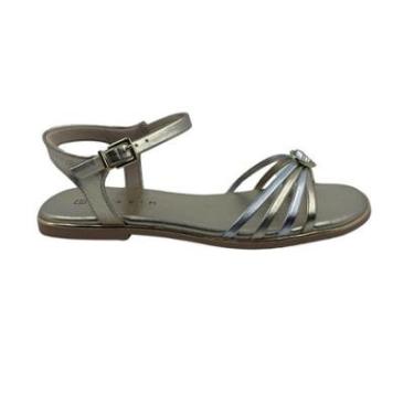 Imagem de Sandália Ramarim Rasteira Enfeite Dourada e Prata 242204-Feminino