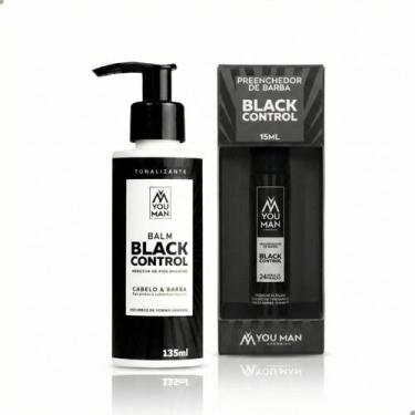 Imagem de Combo Balm Black Control Escurecedor Gradual Preenchedor Falhas Barba 