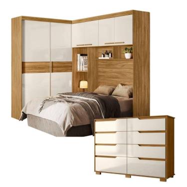 Imagem de Guarda Roupa Modulado Florença E Cômoda Moval Freijo/off White