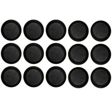 Imagem de Kit 15 Pratos para Comida Japonesa Sushi 21,5cm de Melamina Raso Orien