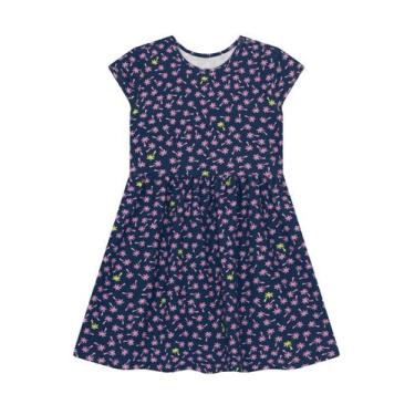 Imagem de Vestido infantil menina florido Brandili, 1, Azul