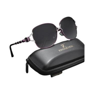 Imagem de Óculos De Sol Femininos Polarizados UV400 Com Armação Grande KINGSEVEN
