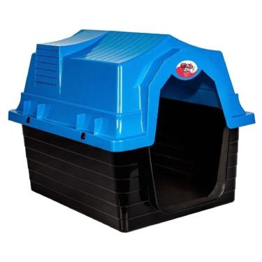 Imagem de Casa Casinha Pet Cachorro Cães Gatos Pequeno Porte Nº2 Azul