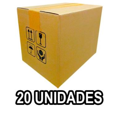 Imagem de Caixa De Embalagem Papelão Ondulado 28cm X 27cm X 36cm Kit 20u - PJJ