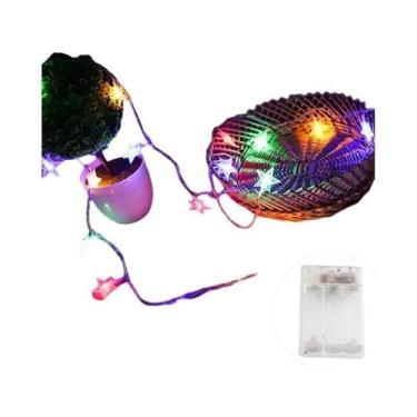 Imagem de Guirlanda De Luzes LED Em Forma De Estrela Para Decoração De Festas, C