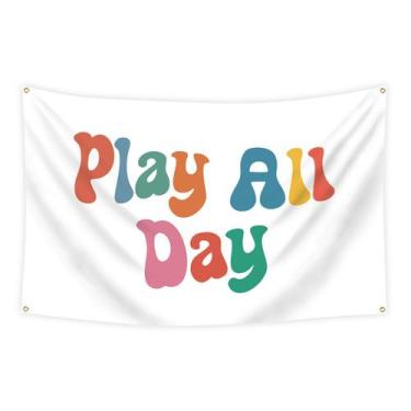 Imagem de Microtecido estético de parede Tapestry Play All Day 150x90cm - yiweis