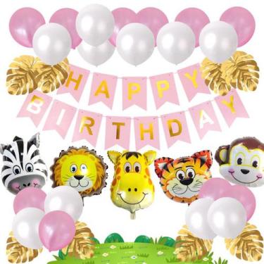 Imagem de Kit de balões Forest Animal 36 peças para decoração de festa em folha 
