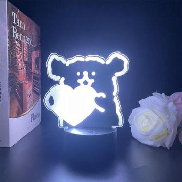 Imagem de Luz noturna, LED 3D, malteses que mudam de cor para crianças com base 