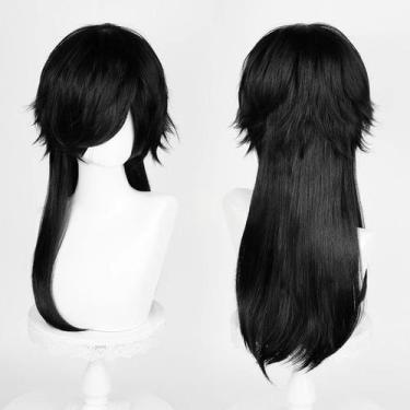 Imagem de Peruca de cosplay, blacks Cosers, cabelo sintético, fantasia de anime 