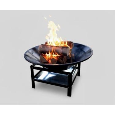 Imagem de Lareira Externa 52cm p/ Jardim A Lenha Fogueira Fireplace Aquecedor - 